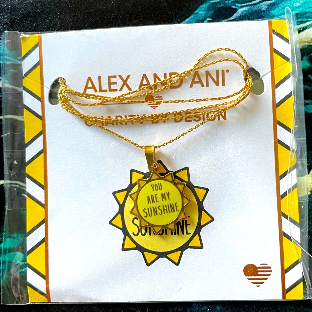 NWT ALEX AND ANI ‘You Are My Sunshine' Expandable Necklace